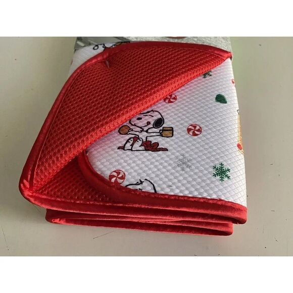 2 Pack Peanuts SNOOPY CHRISTMAS Dish Drying Mats 16 X 18” Gingerbread House NEW - Picture 16 of 16